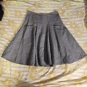 Betsey Johnson Charcoal A-Line Skirt